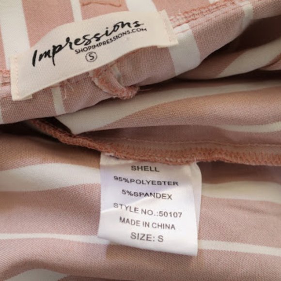 Impressions 'One And Only' Stripe Paperbag Ankle Pants NWOT! - Size S - Picture 13 of 16